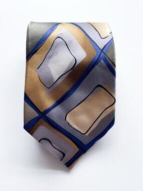 Vintage J. Garcia Abstract Silk Neck Tie Emerald City Collection Thirty Three